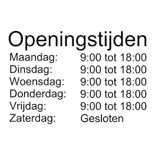 openingstijden